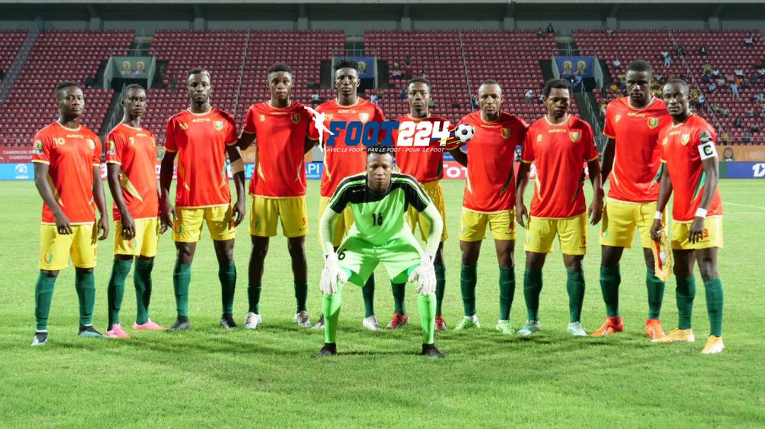 Le onze de départ de la Guinée face à la Namibie au CHAN 2020