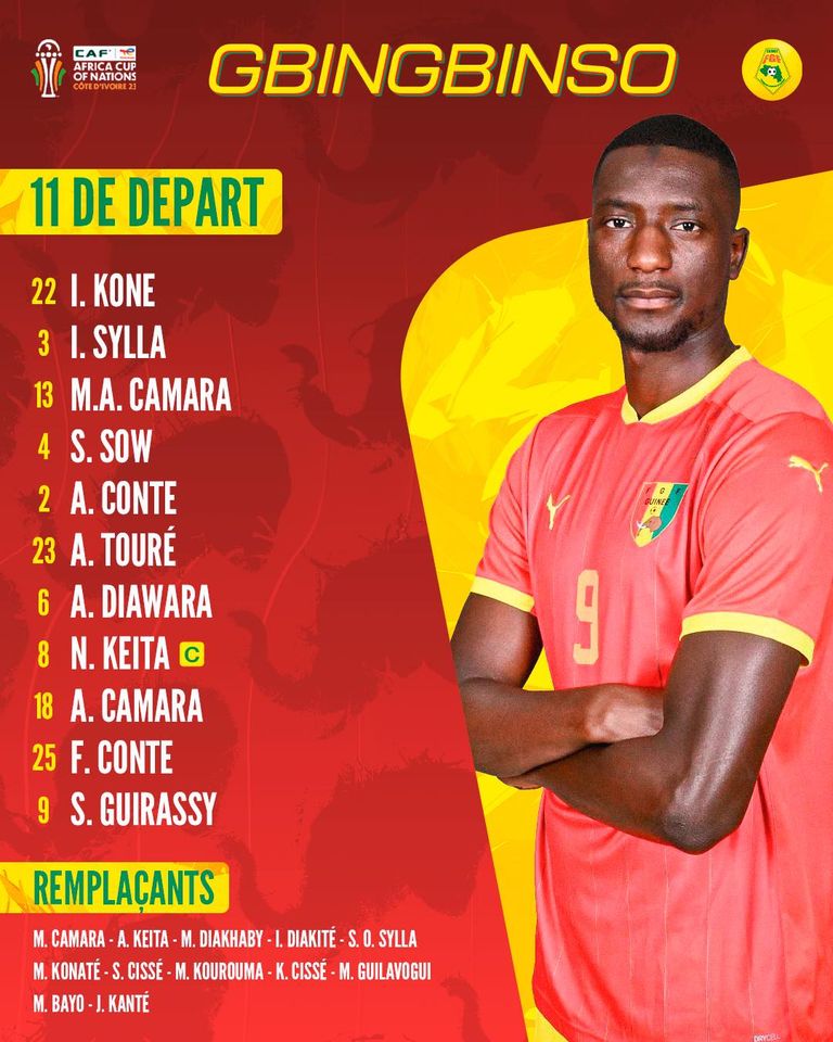 11 de départ Guinée-Sénégal